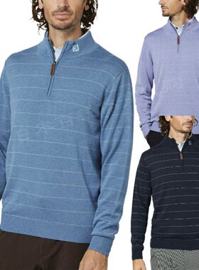 25年新日本Footjoy FJ高尔夫男装秋冬长袖羊毛混纺针织毛衣正品
