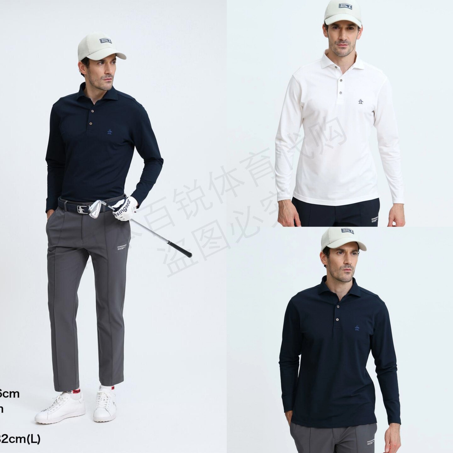 日本正品Munsinwear万星威26秋冬新高尔夫男装长袖经典POLO衫代购