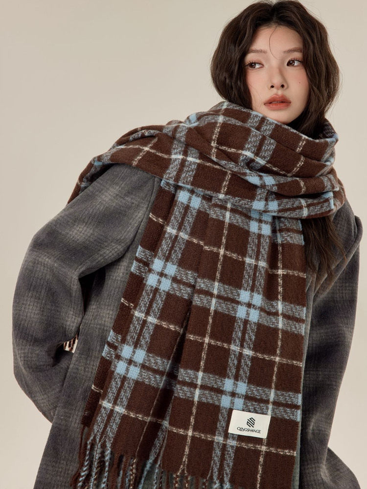 100% Pure Cashmere Scarf: British Minimalist Design - Taobao product photo 3
