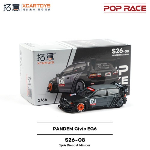拓意POPRACE本田思域EG6赛车模型