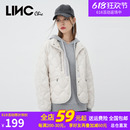 轻奢光泽轻薄短款 LINC金羽杰2022秋冬新款 羽绒服女夹克Y22801089Y