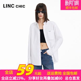 LINCCHIC金羽杰2024年春夏季 女S241SH273Y 宽松简约造型感衬衫