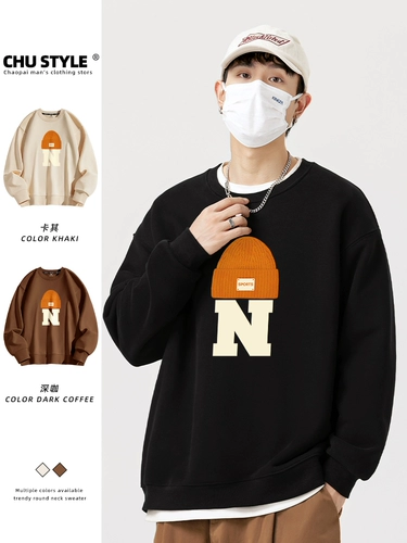 Демисезонная толстовка, куртка с капюшоном, осенняя, в американском стиле, большой размер, круглый воротник