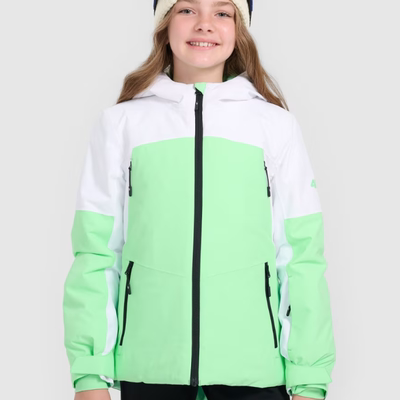 外贸原单出口波兰4f25年新款儿童女孩滑雪服防水8000滑雪上衣