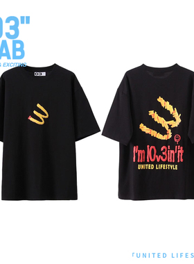 青岛03零叁 恶搞麦当劳麦门趣味男女INS美式小众街头发泡T恤短袖