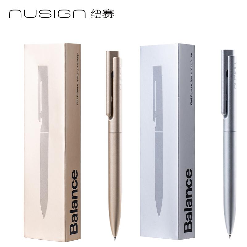 得力NS999ES速干按动中性笔0.5mm子弹头金属质感高档商务签字笔