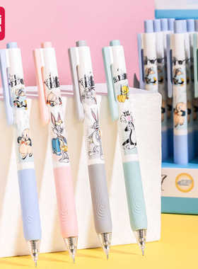 得力SA155兔八哥速干按动中性笔0.5mm针管型学生刷题考试笔签字笔