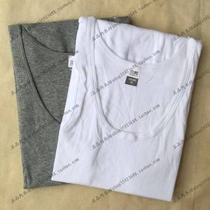 三枪纯棉男士打底背心全棉内衣细缧纹棉质30603A0瑕疵品