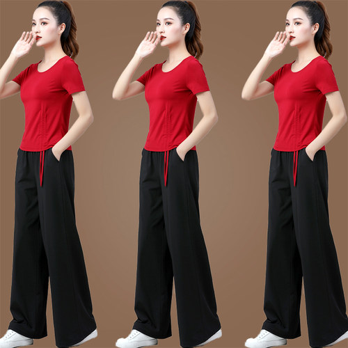 杨丽萍广场舞套装夏季运动舞蹈服