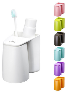 台湾Brushing Know磁吸式漱口杯家用情侣刷牙杯家庭牙刷杯洗漱杯