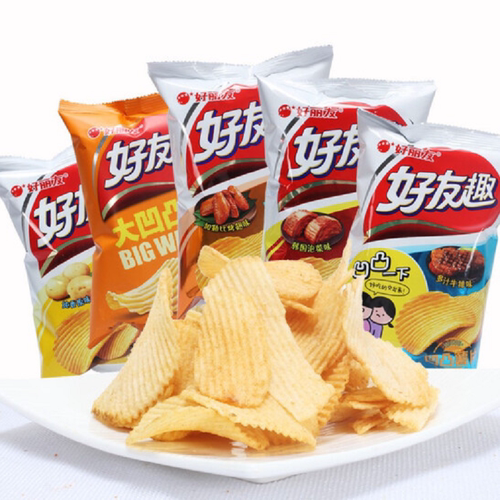 好丽友凹凸薯片泡菜薯片韩式风味