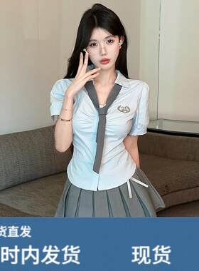 柔式足浴技师工作服2025新款小个子性感足疗ktv公主jk制服套装女