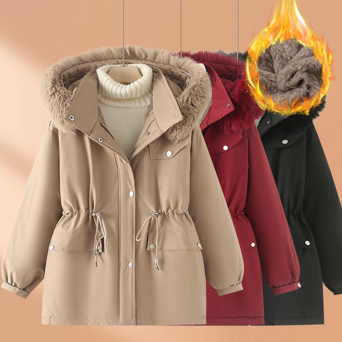 洋气妈妈冬装外套2025新款派克服加绒上衣老年人女款棉袄奶奶衣服