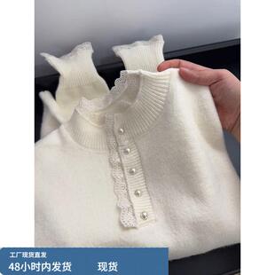 针织打底衫女士春秋冬季2025年新款今年流行爆款内搭毛衣洋气上衣