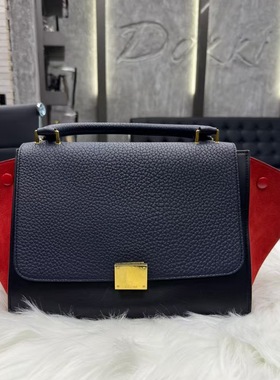 二手 Celine赛琳 拼色秋千包手提腋下包