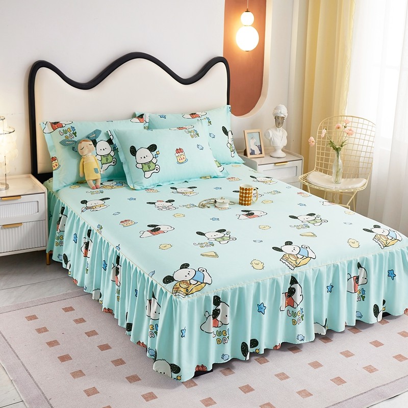 定做全棉0.9m米床裙床垫保护套