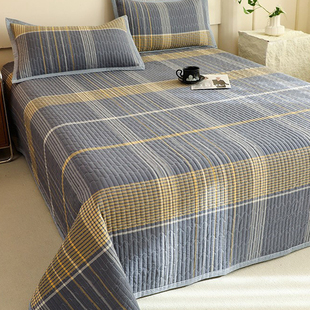 100全棉床盖四件套单件秋冬季单双人纯棉绗缝夹棉防滑床单床铺盖