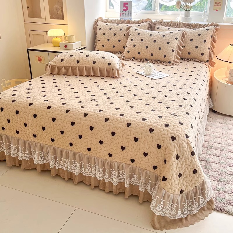 牛奶绒床盖款四件套2025秋冬新款