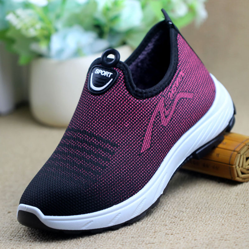 中老年人妈妈棉鞋休闲运动棉鞋女