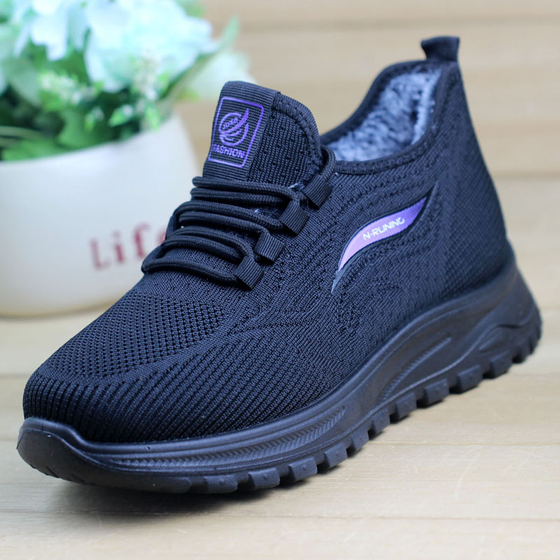 保暖运动老人防滑软底妈妈女棉鞋