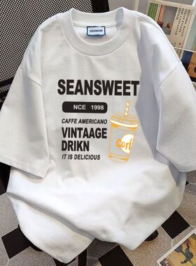 T恤夏季短袖上衣T72小落肩220克/ZB72模特版型重磅260克2025年ins