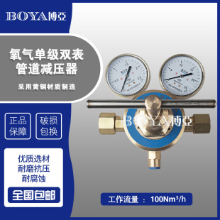 YQJ-11A 氧气单级双表减压器 减压阀 黄铜 气体管道减压器