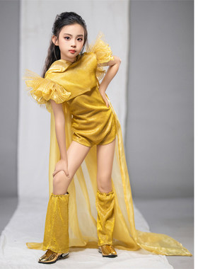 小众金色T台走秀潮服连体衣