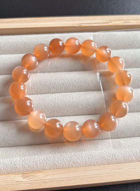天然太阳石手链 橙月光石单圈手串 润体日光石手链女款礼物送闺蜜