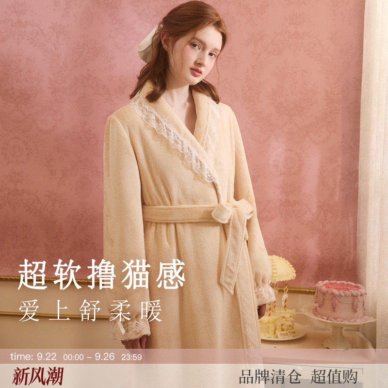 RoseTre珊瑚绒女法式高级感睡袍