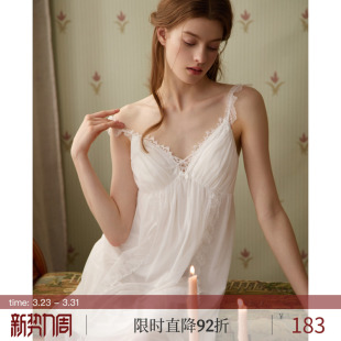 蕾丝纯欲宫廷公主风睡裙带胸垫2025新款 RoseTree吊带睡衣女款 夏季