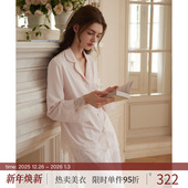 春秋季 长袖 蕾丝法式 RoseTree莫代尔睡衣女款 高级感磨毛家居服套装