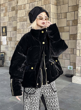 黑色高充绒量羽绒服女2025新款冬爆款时尚洋气原创设计高级感炸街
