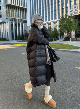 KMZD大被子冬季新款女90白鸭绒一斤高充绒保暖防绒长款羽绒服外套