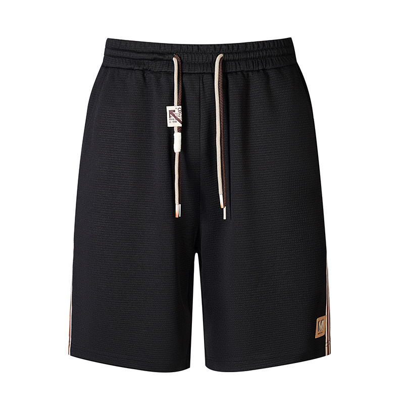 新品短裤男夏季薄款速干五分裤男士休闲裤宽松大码运动裤黑色裤子