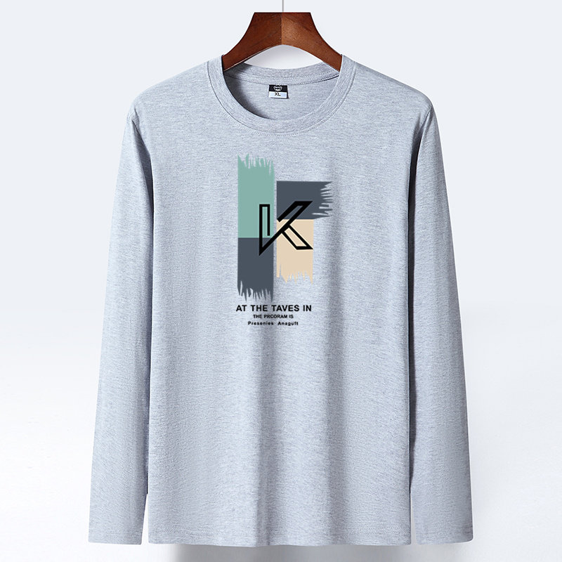 棉致品牌男士纯棉长袖t恤春秋圆领宽松休闲情侣上衣内搭打底男装