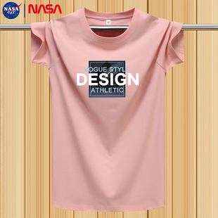 体恤 短袖 上衣纯棉潮流青年半袖 T恤圆领潮牌男装 NASA品牌夏季 男士