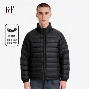 GF男装 冬季简约百搭合身立领短款轻薄羽绒服 S/W 170254003