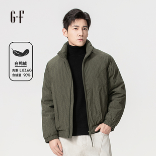 GF男装 冬季简约百搭合身舒适保暖立领短款羽绒服 S/W 170254052