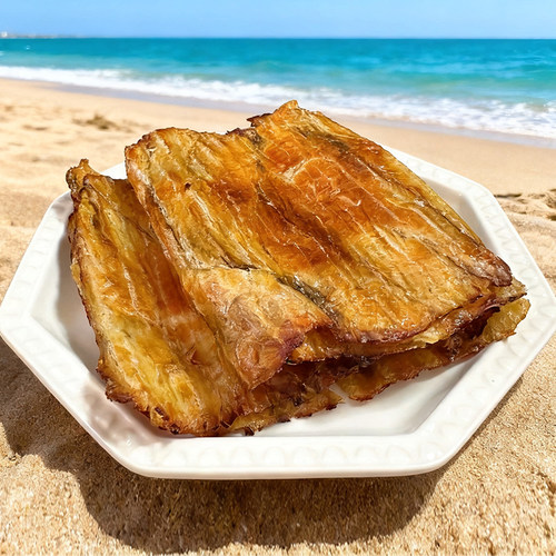 珍洋现烤烤鱼片大连特产海鲜炙烤安康鱼大片250g小零食休闲食品