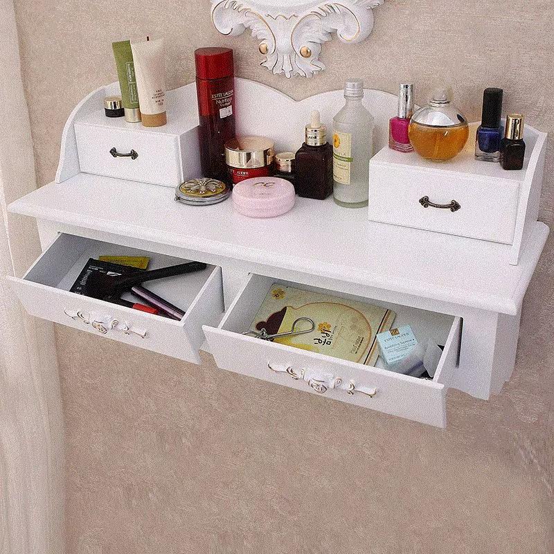 墙式挂壁影楼壁挂式木质置物架梳妆台卧室2018简易家具宿舍女孩创在类目 住宅家具, 桌类, 梳妆台/桌中 - 来自Buy2taobao.com提供专业的淘宝代购服务