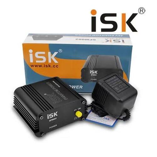 iSK SPM001 48V幻象电源 专业录音电容麦克风专用供电器配麦克风