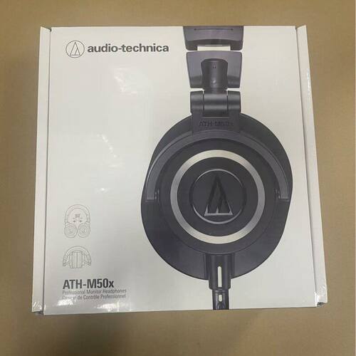 铁三角（Audio-technica）ATH-M50X BK头戴式专业全封闭HIF耳机