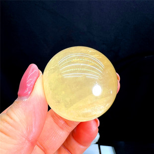 天然黄色方解石球冰洲石水晶球桌面摆件原矿家居一物一图多款可选