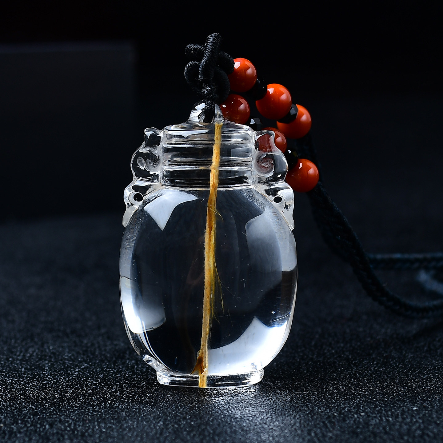 天然兔毛发晶水晶吊坠一根发 发晶 雕刻安平瓶转运招财保平安挂坠,饰品/流行首饰/时尚饰品新,颈饰,淘宝优惠券,粉丝福利购,淘宝优惠卷