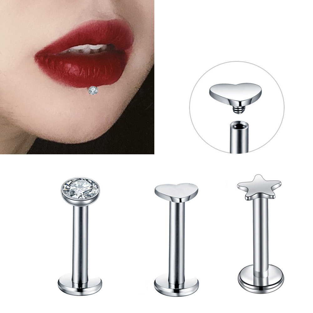 不锈钢唇钉 爱心星星月牙内螺纹 平底唇钉耳骨耳钉,饰品/流行首饰/时尚饰品新,唇环/唇钉,淘宝优惠券,粉丝福利购,淘宝优惠卷