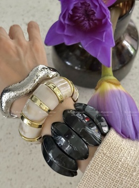 金属波浪手环弹力女式