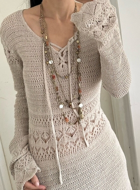 长项链叠戴流苏钱币串珠贝壳