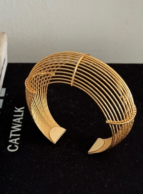 金属镀金镂空手镯开口