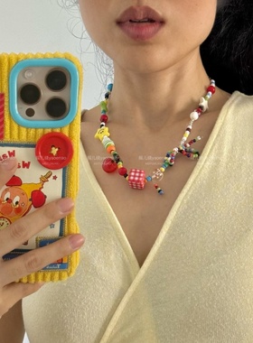 chic彩色糖果ins项链串珠颈链