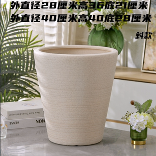 特大号盆大口径高花盆大码大型陶瓷树盆种树宽口深盆细高型金钱树
